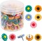 100 pcs sunflower push pins colorful flower thumbtacks for cork boards, bulletin boards, and photo walls
